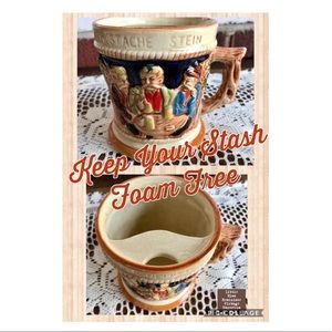 Vintage Beer Stein for the Moustached Man!